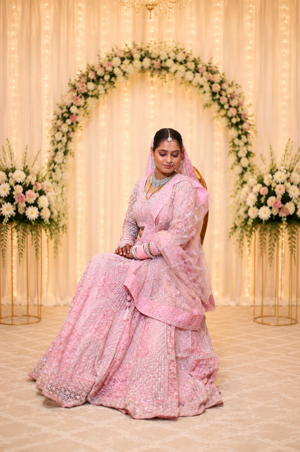 Blush Rose embellished lehenga set