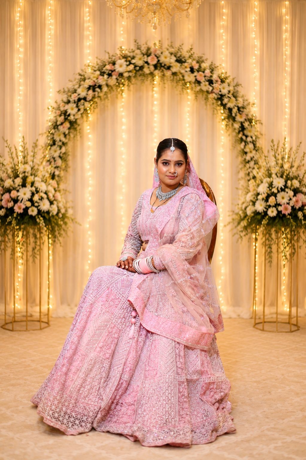 Blush Rose embellished lehenga set