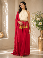 Custom-made saree to sharara festive ensemble