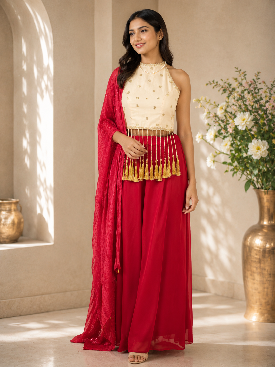 Custom-made saree to sharara festive ensemble