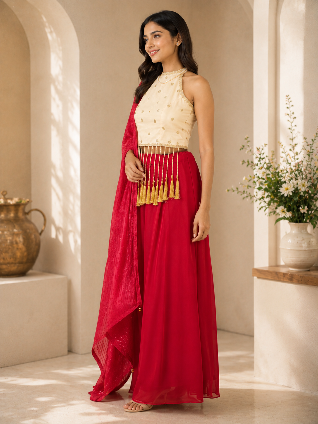 Custom-made saree to sharara festive ensemble